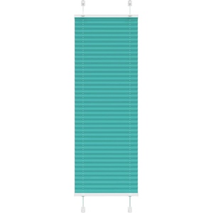 vidaXL Плисирана щора, петролно зелена, 40x100 см, ширина на плата 39, 4 см, полиестер (4015369)