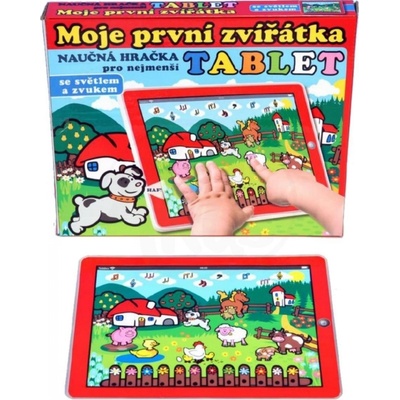 Teddies Tablet farma Moje první zvířátka 24x19x1,5 cm na baterie v krabičce