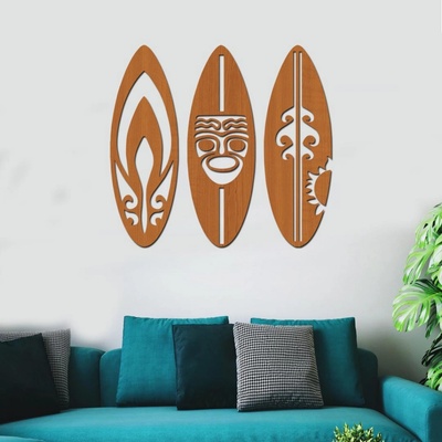 dřevo života Dřevěná dekorace na zeď SURF Zvolte barvu dekoru: Třešeň, Rozměry (cm): 120x120