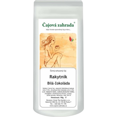 Čajová zahrada Rakytník & Bílá čokoláda černý ochucený čaj 1 kg
