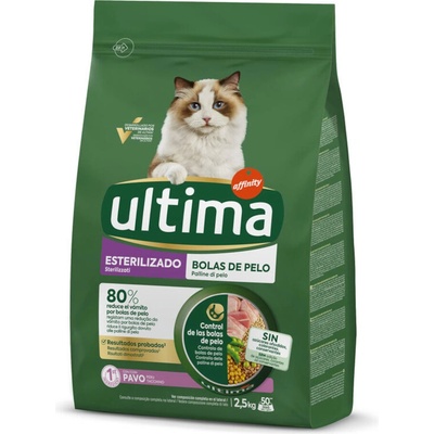Ultima Cat Sterilized Hairball krůtí 2 x 2,5 kg