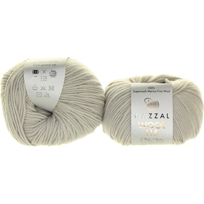 Gazzal Wool 115 3304 světle šedá