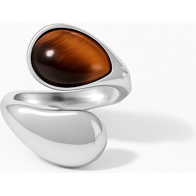 Sarines Prsten z chirurgické oceli s tygřím okem S1079