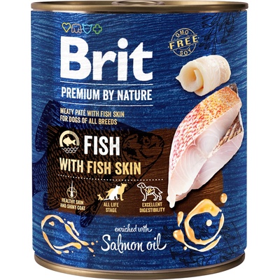 Brit Premium by Nature Риба с рибена кожа 800г