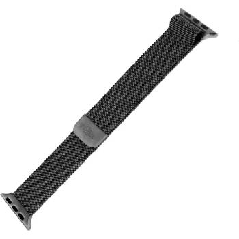 FIXED Каишка с мрежа от неръждаема стомана за Apple Watch 42/44 мм, черна FIXMEST-434-BK (FIXMEST-434-BK)