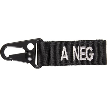 Image 1 of WARAGOD карабинер с нашивка кръвна група a- отрицателна, черен (ac-wkc-anbk)