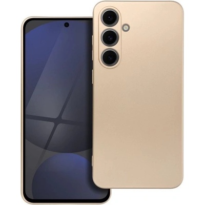 Samsung Силиконов калъф кейс Metallic за Samsung Galaxy S24 FE, златист