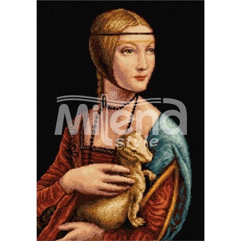 Milena Style Дамата с хермелина - гоблен със схема