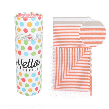 Hello Towels памучна кърпа Bali, Оранжево/ Бежово