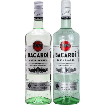 Bacardi Carta Blanca 37,5% 1 l (čistá fľaša)