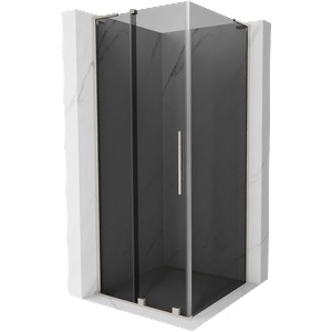 Mexen Velar L плъзгаща се душ кабина 120 x 120 см, графит, четкан никел - 871-120-120-43-97 (871-120-120-43-97)