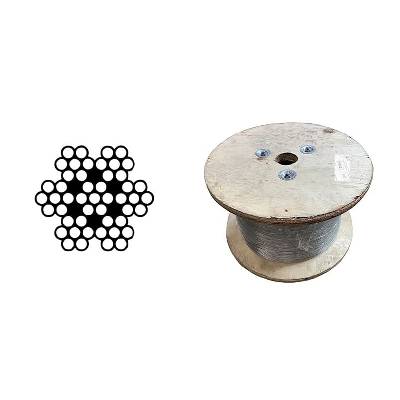 Lano nerezové, ocel A4 DIN3055 (7×7) velká cívka 3mm nerez A4 (1000m)