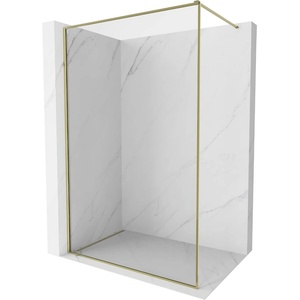 Mexen Kioto-F стена за душ Walk-in с рамка 170 x 202 см, прозрачен 8 мм, златен - 800-170-104-50-00 (800-170-104-50-00)
