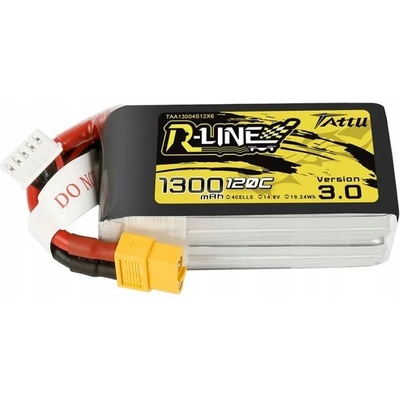 Tattu Batéria R-Line Version 3.0 1300mAh 14,8V 120C 4S1P XT60