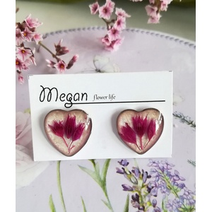 Meganflo Обеци сърца лимониум
