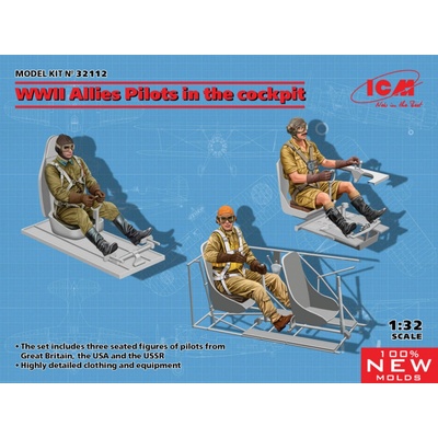 ICM Allies Pilots WWII in the Cockpit 1:32