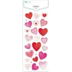 Dalprint Glitter paper stickers - Hearts