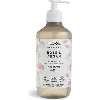 I Love Cosmetics Naturals Rose & Argan течен сапун за ръце за жени 500 мл