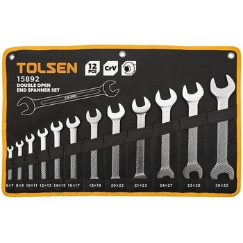 TOLSEN TOOLS Комплект гаечни ключове 12 броя 6-32 мм CrV, DIN 3110 TOLSEN ТЛС15892 (ТЛС15892)