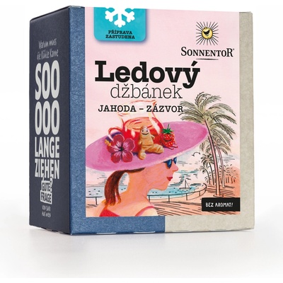 Sonnentor Ledový džbánek jahoda zázvor Bio 16 x 2,8 g