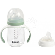 Beaba Fľaša Bidon na učenie pitia 2in1 Training Bottle Sage Green 210 ml zelená