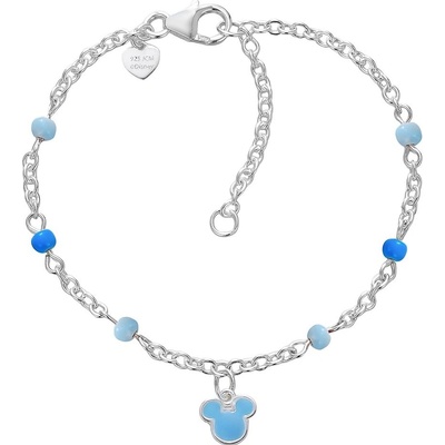 Disney Slušivý stříbrný náramek Mickey Mouse Mini BS00103SL-47.CS