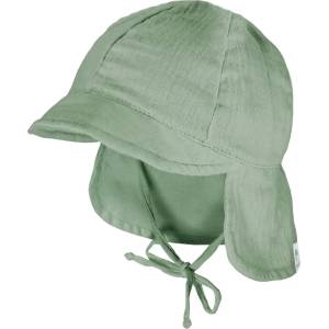 maximo Шапка с козирка maximo Baby's Peak Cap with Tie + Muslin Neck Protector Cap - Frostgrün - размер 45 cm (904-6332-0512)