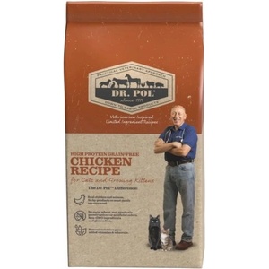 Dr. Pol High Protein Grain-Free Chicken Cats Growing Kittens - висококачествена храна за подрастващи котенца БЕЗ ЗЪРНО с пиле - 2 кг - САЩ