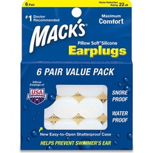 Mack's Pillow Soft White Silikónové štuple do uší 6 párov