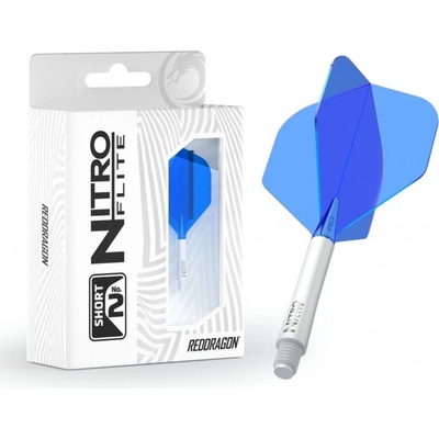 Red Dragon Nitro Flite - No2 - white & blue - short – Zboží Dáma