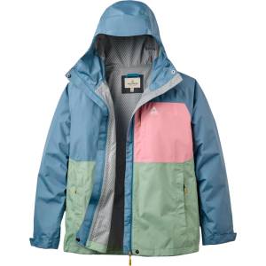 Passenger Дамско водоустойчиво яке Passenger Women's Trailscape Recycled Waterproof Jacket - Stormy Blue / Pistachio (102-5075-0212)