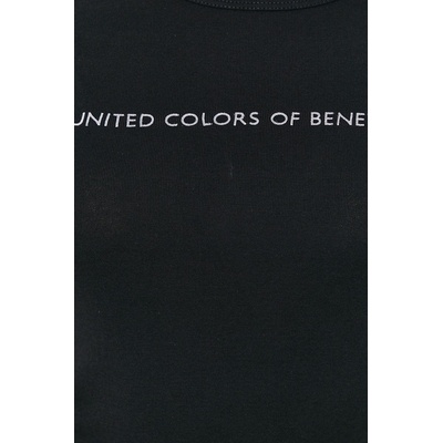 United Colors of Benetton Памучна блуза с дълги ръкави United Colors of Benetton в черно (3GA2E16G0.100)