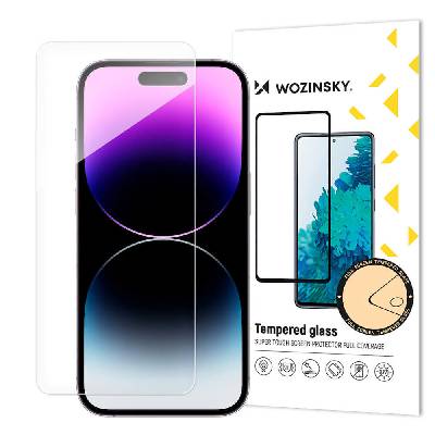 Калено стъклено защитно покритие (0.33 мм) за дисплея на iPhone 15 Pro Max - Wozinsky Tempered Glass Screen Protector 2.5D (прозрачен) (WZ-15prMax-TR)