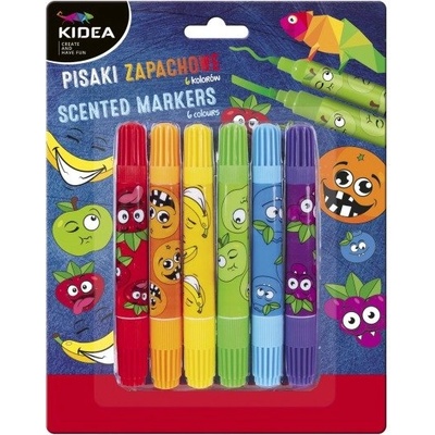 kidea - Двувърхи ароматни маркери 6 цв