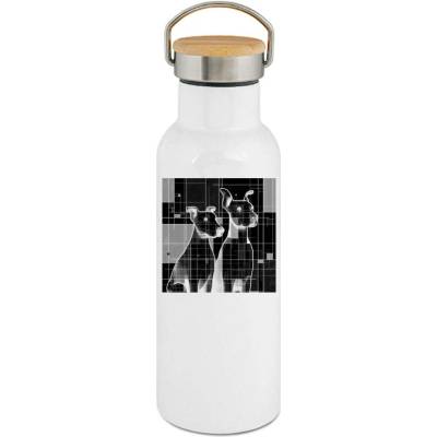 123TRIKO termoska Psi v kubistickém stylu, V2, černý potisk 500 ml pes