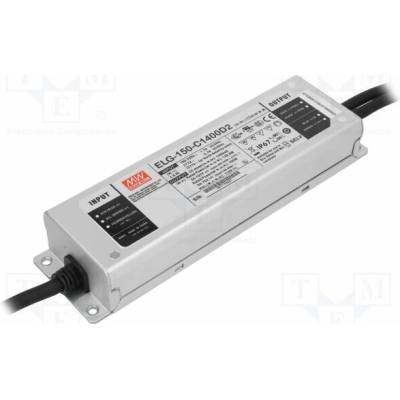 MEAN WELL ELG-150-C1400D23Y Napájecí zdroj: spínaný; LED; 149,8W; 54÷107VDC; 1,4A; 100÷305VAC