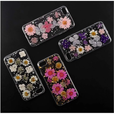 4smarts Soft Cover Glamour Bouquet - силиконов (TPU) калъф с цветя за iPhone 8, iPhone 7 (прозрачен-бял)