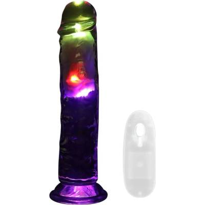 SHOTS LED vibrační rovný penis 20 cm