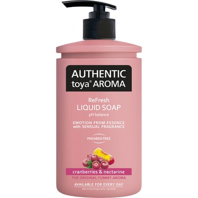 Authentic Toya Aróma Cranberries & Nectarine tekuté mydlo dávkovač 400 ml