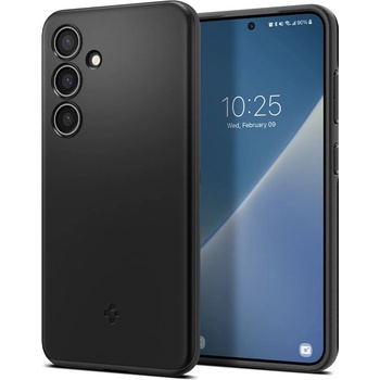 Spigen Thin Fit Case - качествен тънък матиран кейс за Samsung Galaxy S24 (черен)