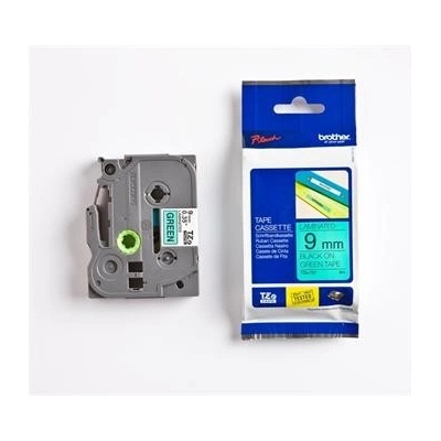 páska BROTHER TZ721 čierne písmo, zelená páska Tape (9mm) (TZE721)