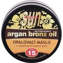 Přípravky na opalování Vivaco Sun Glitter effect opalovací máslo s bio arganovým olejem SPF15 200 ml