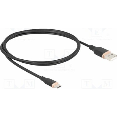 Delock 81226 USB 2.0 USB A vidlice USB C vidlice zlacený 1m černý
