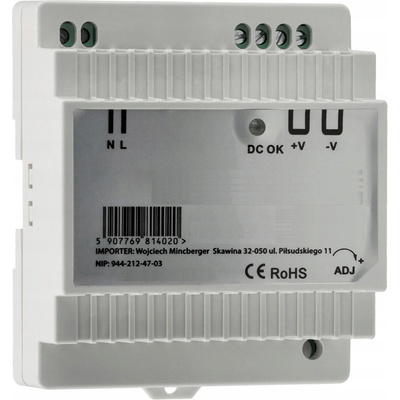 BERGE LED zdroj na DIN lištu 24V - 45W - 1,88A PS-DIN-24V-45W