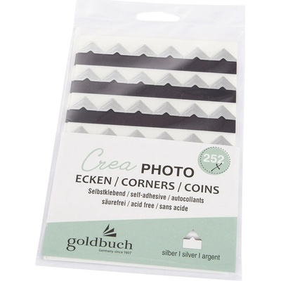 Goldbuch Crea PHOTO corners - stříbrné fotorůžky (252 ks)