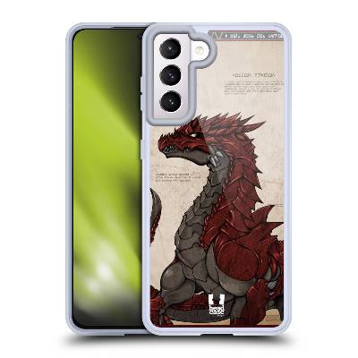 Plastový obal HEAD CASE na mobil Samsung Galaxy S21 5G vzor Kreslení Draci RUDÝ DRAK (Zadní kryt pro mobil Samsung Galaxy S21 5G vzor Kreslení Draci RUDÝ DRAK)