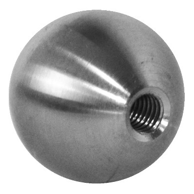 Koule plná se závitem M6 / ø 25mm, broušená nerez K320 / AISI304