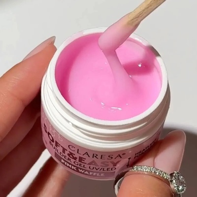 Claresa Uv Led gél na nechty Soft Easy Builder gel pink waffle 12g