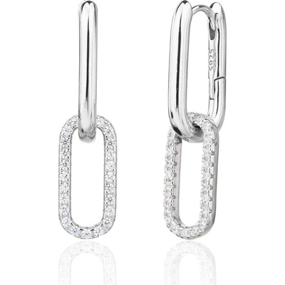 Bealio 13947 stříbrné náušnice PAPERCLIP 03-13947-3766