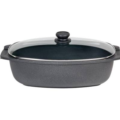 SKK Индукционна дълбока тава SKK със стъклен капак - 40 х 24 x h12.5 см (SKK 9551)